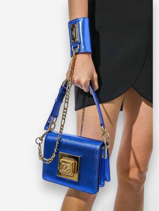 Dolce & Gabbana Handbags - Dolce & Gabbana Bella Metallic Foiled Leather Shoulder Crossbody Bag Rare | NWT